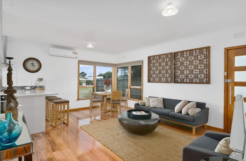 Completed entryway renovation in Rosebud home